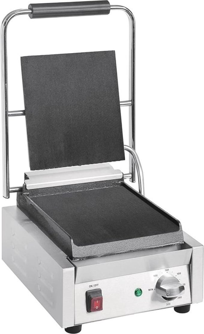 Buffalo Bistro Enkele Contactgrill Glad/glad DY996 - Horeca & Professioneel