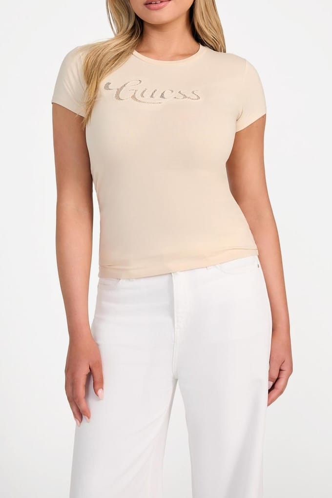 GUESS Ss  Dot Logo R3 Buffy Taglia: S | Maglie Sportivi Outlet | Donna | Marrone