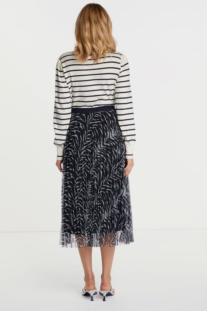 Rich & Royal Printed Tulle Skirt Midnight Blue Größe: 38 | Midiröcke Outlet | Damen | Blau