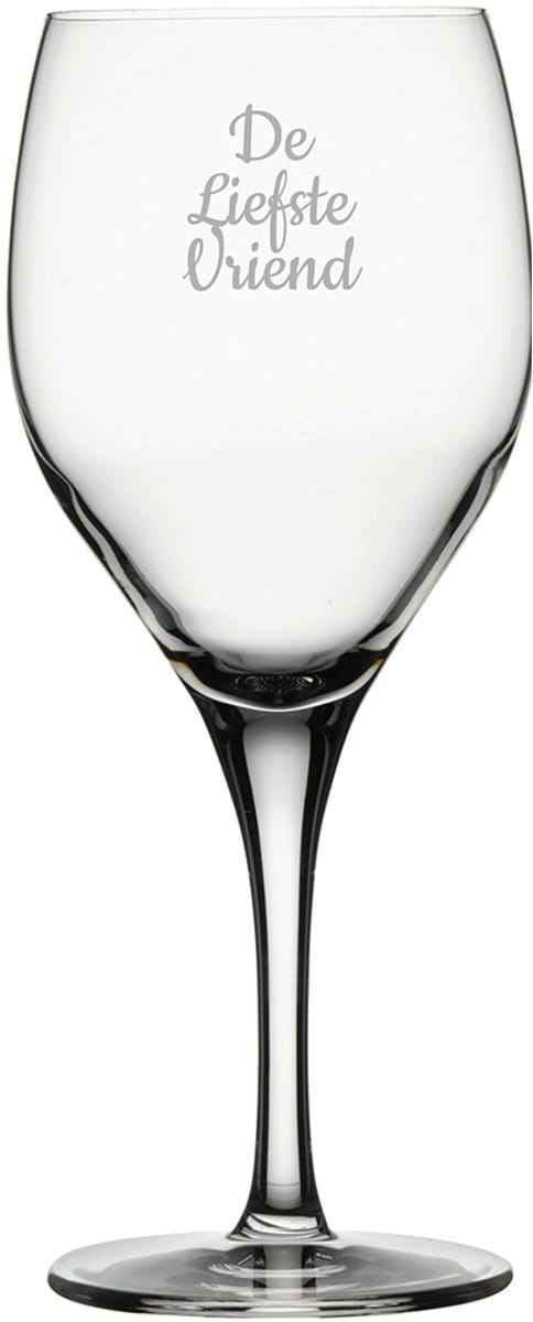 Gegraveerde witte wijnglas 34cl De Liefste Vriend