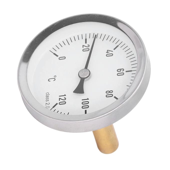 63mm Wijzerplaat Thermometer Barbecue Wijzer Type Thermometer 0‑120 graden C Bimetaal Temperatuurmeter voor white