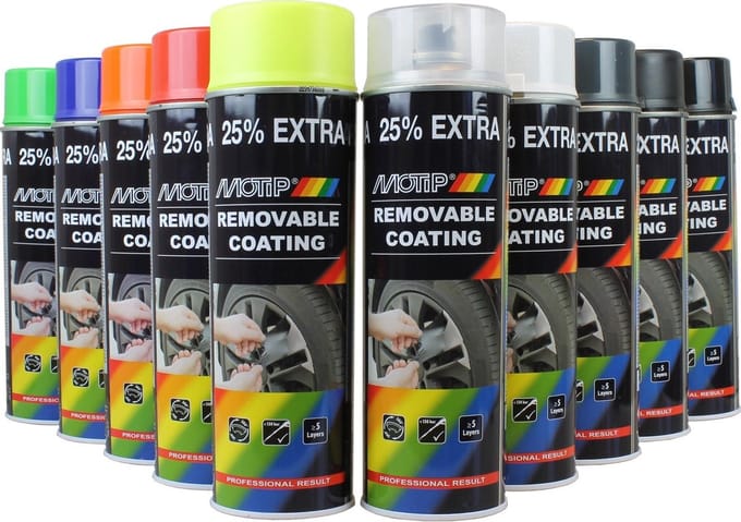 MoTip SprayPlast HOOGGLANS ZWART spuitbus 500ml