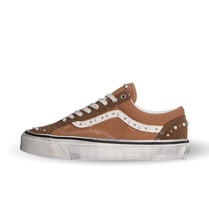 Vans LX Old Skool 36 Pack Perle - Baskets Unisexes Marron Cacao Vintage VN000E8VFST 42 brown