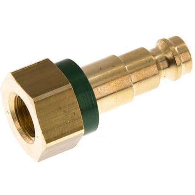 Messing DN 5 Groen-Coded Luchtkoppeling Insteeknippel G 1/8 inch Binnendraad