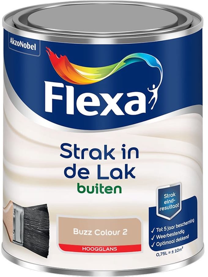 Flexa - Strak In De Lak Buitenlak Hoogglans - Buzz Colour 2 - Mengverf - 750 Ml