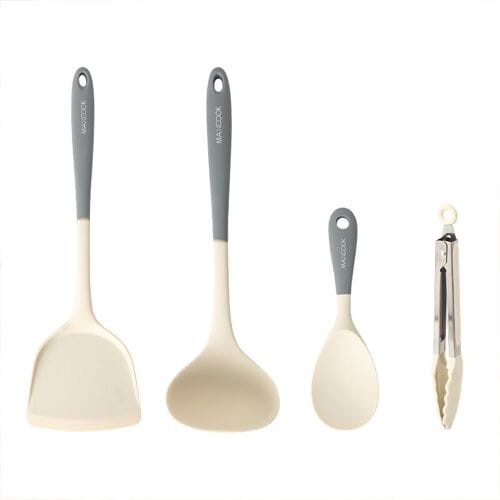 Maxcook Siliconen keukengerei Spatel Lepel Voedselhouder - Set van 4