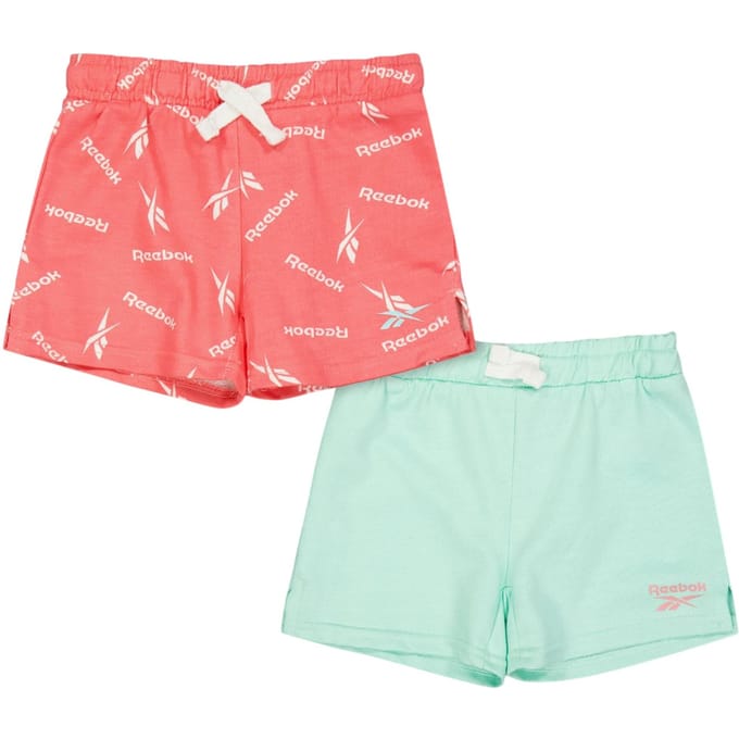 Reebok Kinder Sweat Shorts (Verpakking van 2) (Aardbei)