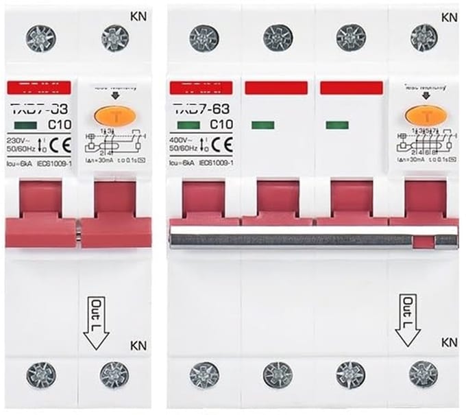 Foutstroomonderbreker - Relais - Elektrische Beveiliging - Solid-state - 63A 30MA - Grijs