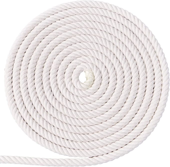 Gedraaid Katoenen Touw 10mm 10m voor Macramé en Knutselen