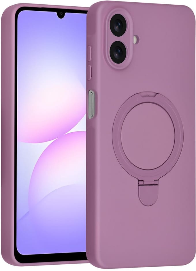 TUNIQ Backcover voor Galaxy A07 - Sunset Paars - Ingebouwde Ring Stand - Slim Siliconen Ontwerp