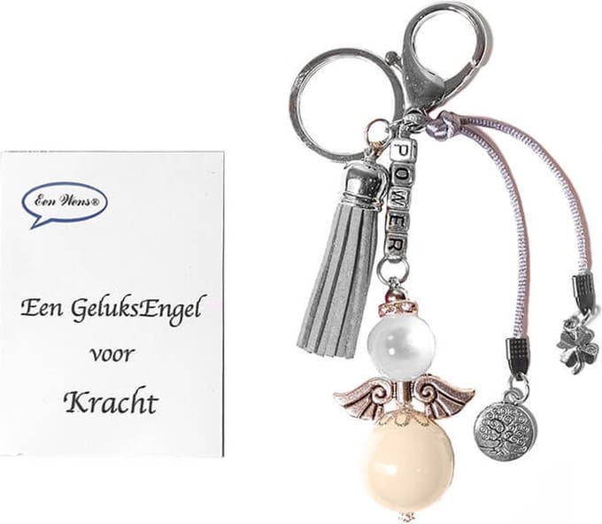 Een Geluksengel voor Kracht Licht Grijs