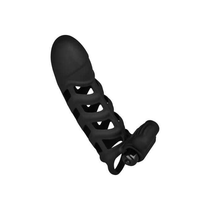 Pretty Love - Penis Sleeve Met Clitoris Stimulator Nr. 2 - Zwart