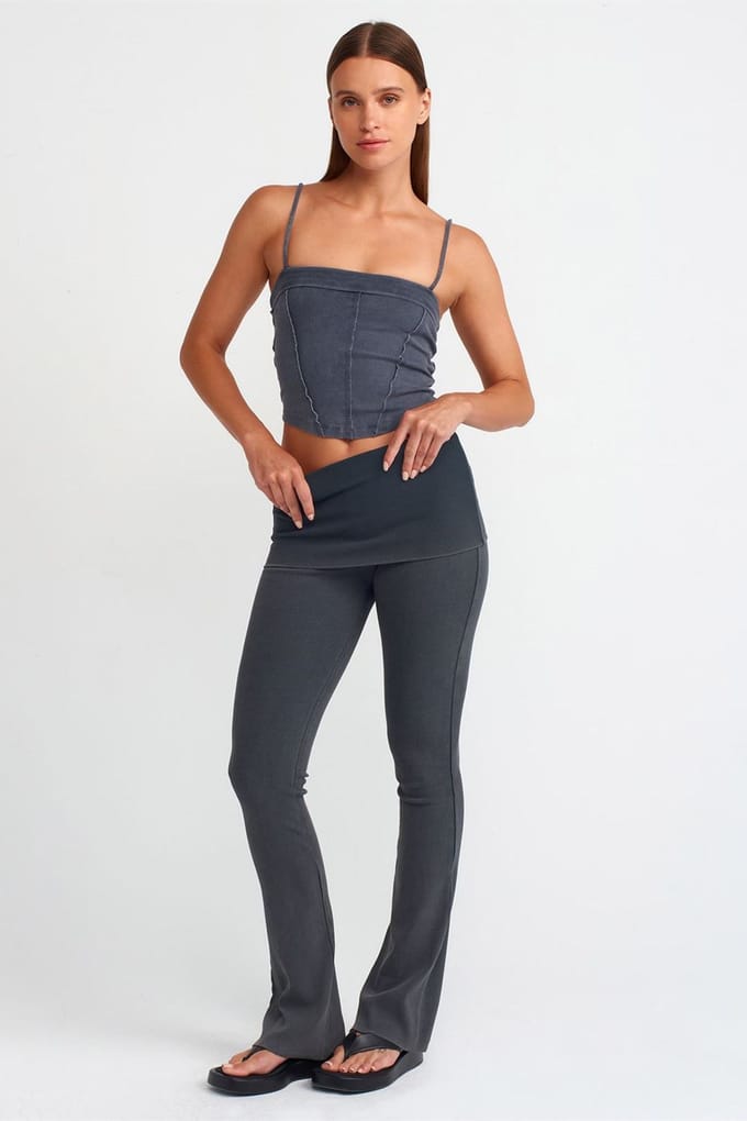 Dames Hoge Taille Flared Jersey Broek