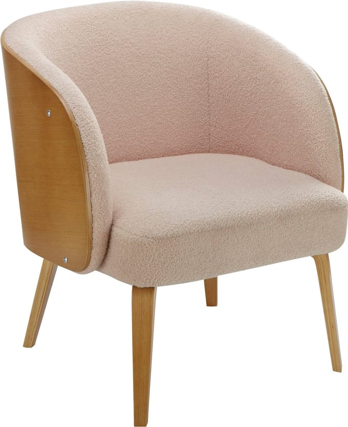 Ashley-Fauteuil in zachte stof beige