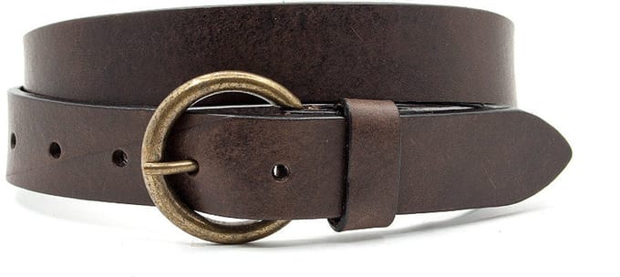 Leren kinderriem bruin nerf - 3 cm breed - Leer - Jeans riem - Stoer - Maat 60