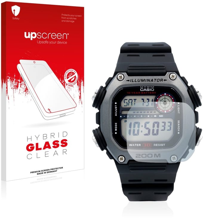 upscreen - Screenprotector voor Casio DW-291H - Folie Beschermfolie Beschermglas transparant