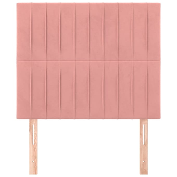 vidaXL - Hoofdbord - roze - 100x5x118/128 - cm - fluweel