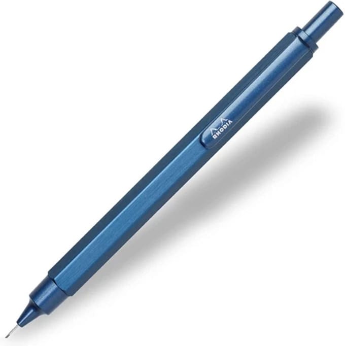 Rhodia Script Mechanical Vulpotlood – Blauwe body – 0,5 mm schrijfbreedte