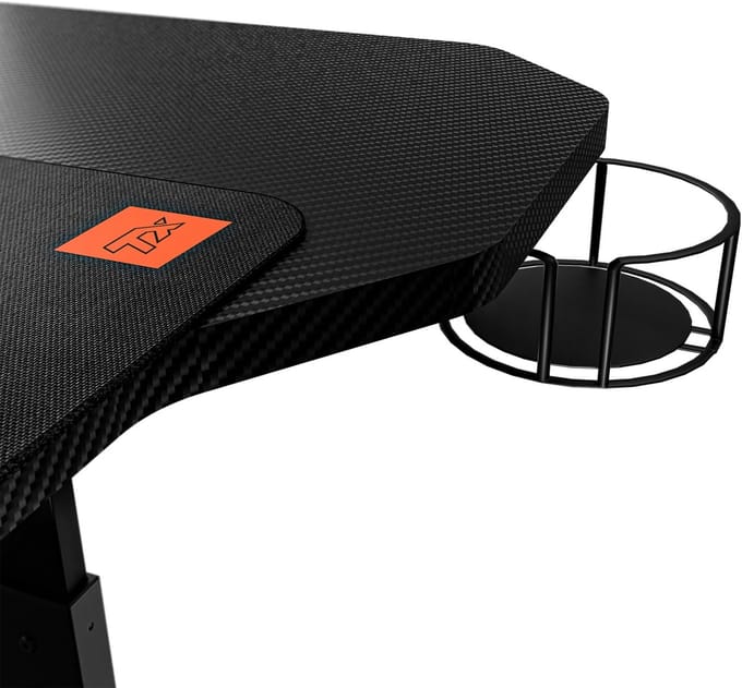 Trex Sport TX-1260GD VECTOR – Gaming Bureau – Carbon Look – Kabelmanagement - Ergonomisch – 120 x 60 cm