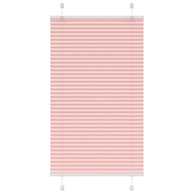 vidaXL - Plissé - rolgordijn - 80x150 - cm - stofbreedte - 79,4 - cm - polyester - roze