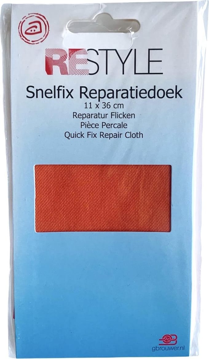 Restyle Strijkbaar Reparatiedoek Oranje - 11 x 36 cm