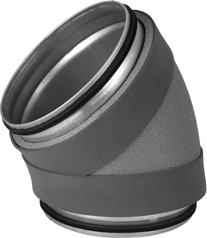 Thermoduct geïsoleerde Spiro bocht Ø 125 mm 45 graden