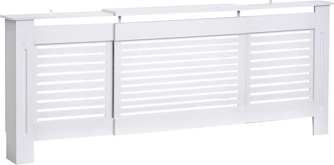 Verstelbare en Uitschuifbare Radiatorombouw - Wit MDF