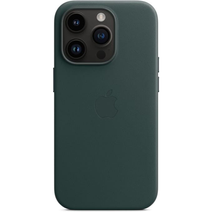 Leather Backcover MagSafe voor de Apple iPhone 14 Pro - Forest Green