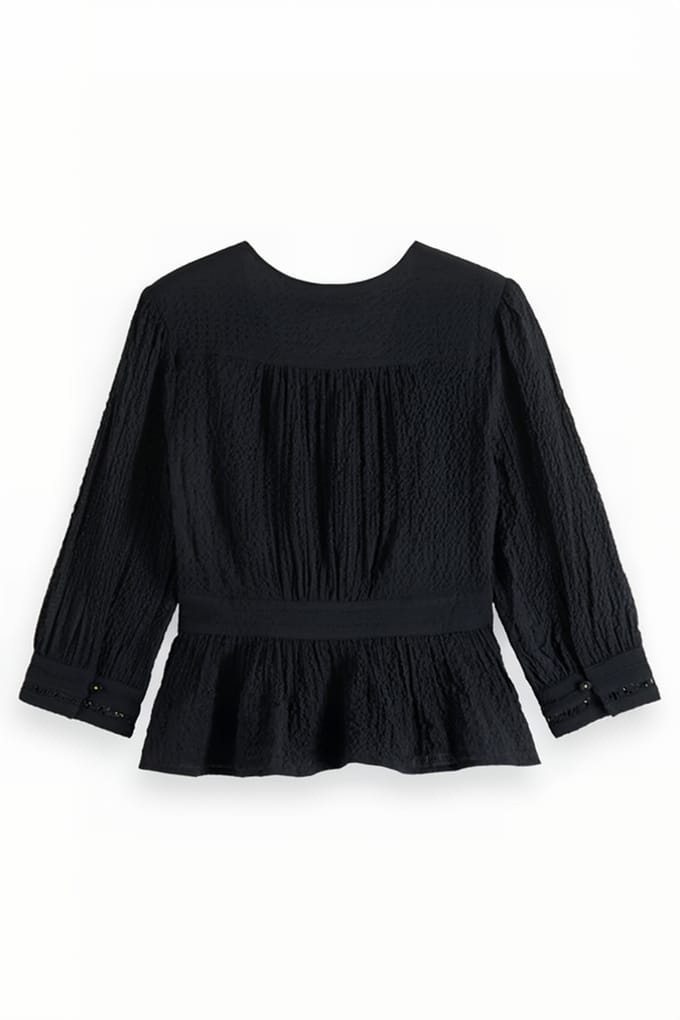 Scotch & Soda Wrap Top Black Taglia: 34 | Magliette intime Outlet | Donna | Nero