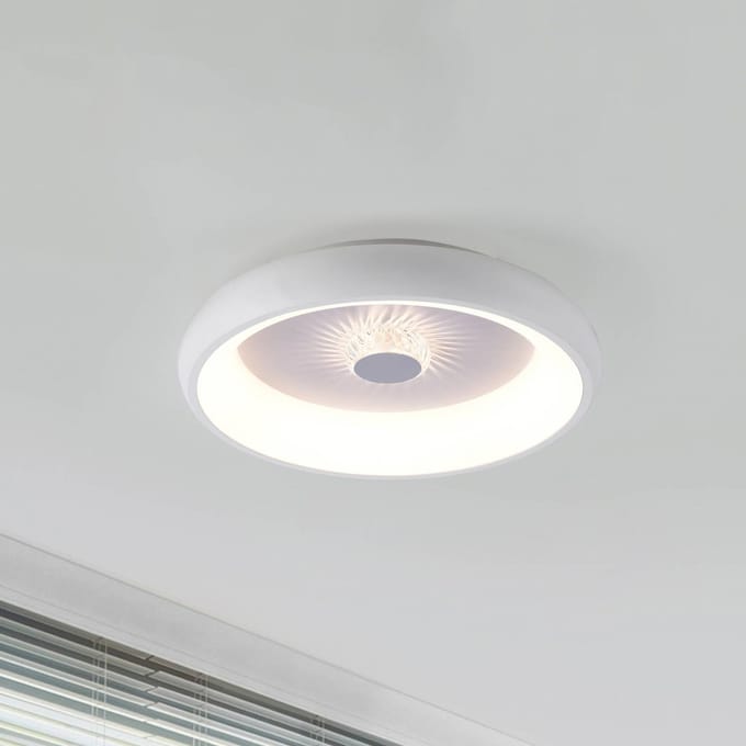 JUST LIGHT. GmbH Vertigo LED plafondlamp, CCT, Ø 46,5 cm, wit