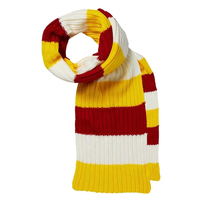 Oeteldonk sjaal - Ribstructuur - One size / Rood/wit/geel