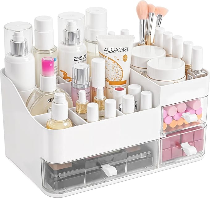Make-up Opslag Organizer met 3 Doorzichtige Lades - Cosmetica Display Kast voor Sieraden en Haar Accessoires