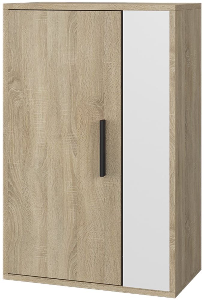 Vicco Berno Wandkast – 50.1 x 78.4 cm met 2 compartimenten Sonoma/Wit