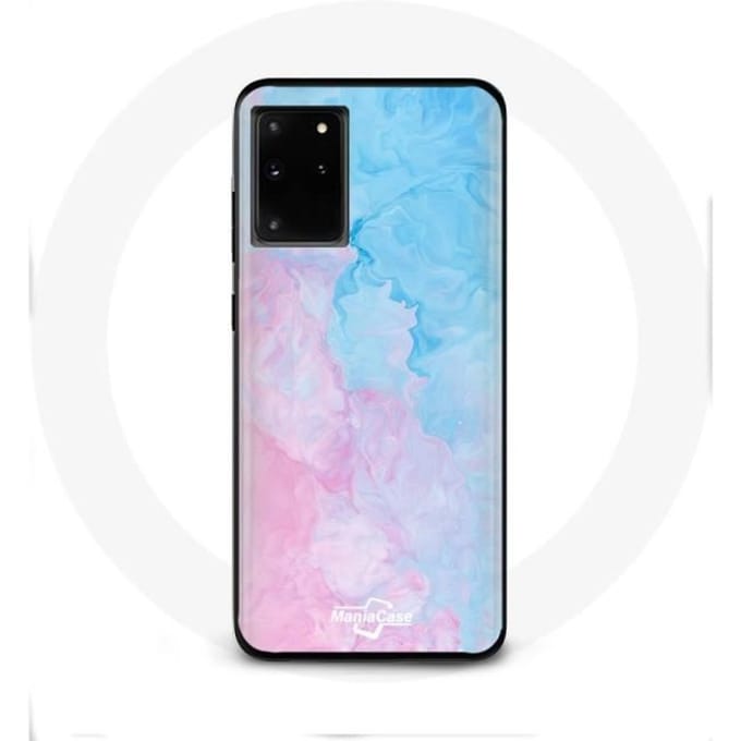 Hoesje voor Samsung Galaxy S11 Plus Roze Blauwe Achtergrond