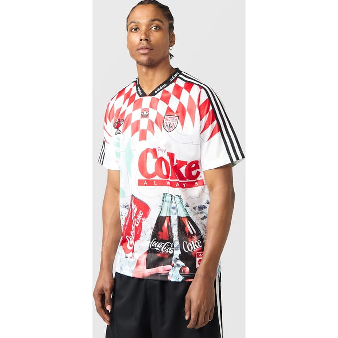 Adidas Coca Cola T-shirts Heren - Wit - Maat L - Poly Jersey