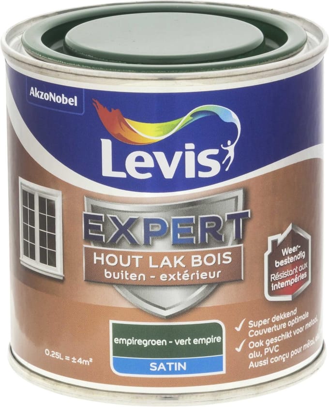 Levis - Expert Hout Lak Buiten Satin - Empiregroen - 0,25 L