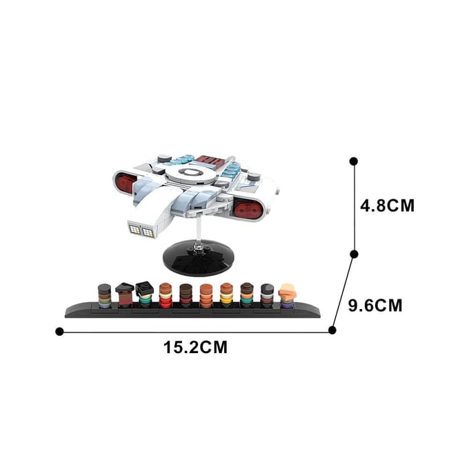 Gobricks MOC Deep Space Nine (DS9) Bouwstenen Set USS Defiant Bakstenen Speelgoed Cadeau gray