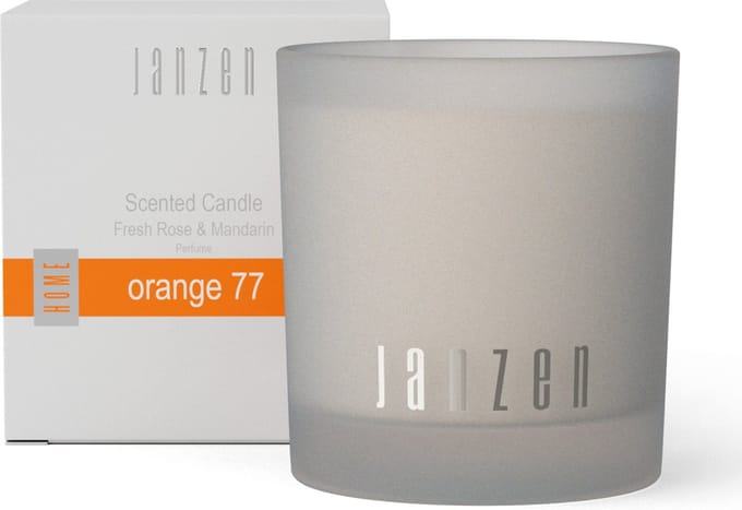 Janzen Orange 77 Scented Candle Geurkaars Fresh Rose & Mandarin