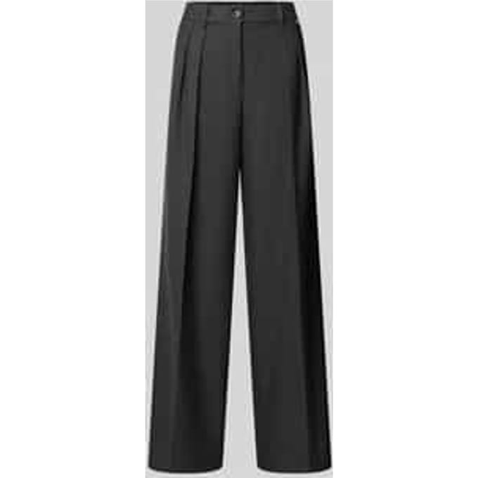 Wide fit broek met plooien