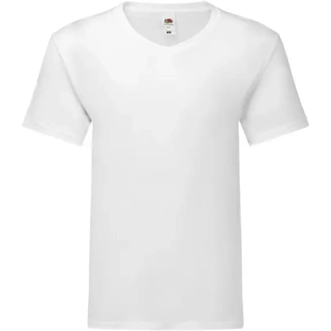 T-shirt met V-hals Fruit of the Loom Iconic 150