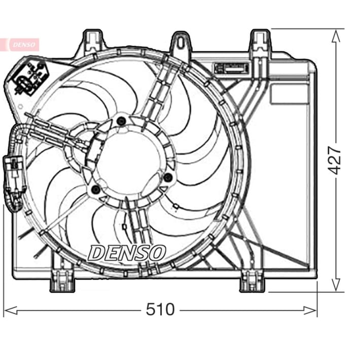 Koelventilatorwiel, motorkoeling DENSO DER09312