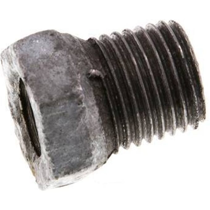 R 1/4'' x Rp 1/8'' M/F Verzinkt Gietijzeren Verloopring 25 Bar [2 Stuks]