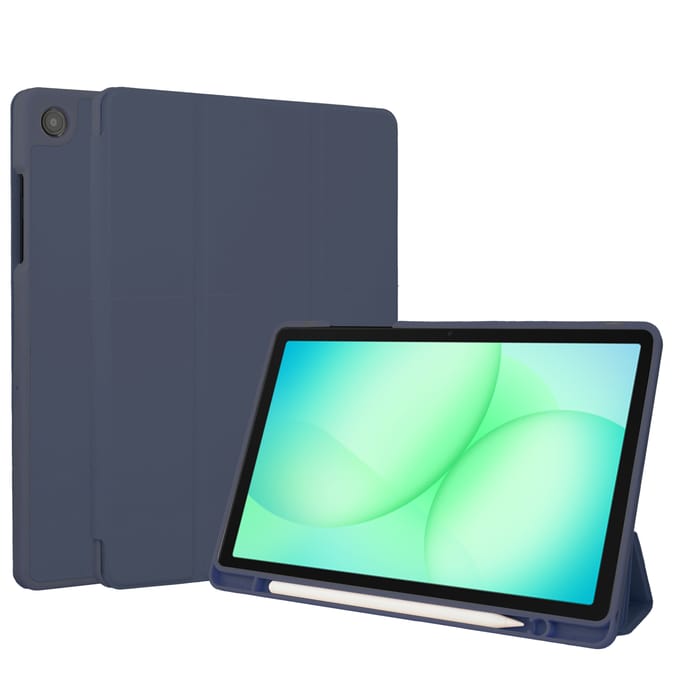 Accezz Tablet Hoes - Geschikt voor Samsung Galaxy Tab A9 Plus / Galaxy Tab A11 Plus - Smart Silicone Bookcase - Donkerblauw