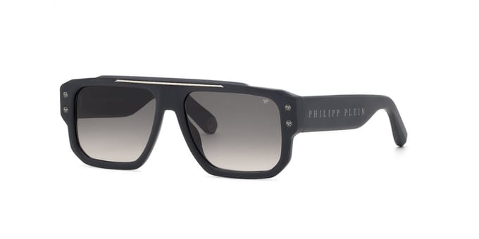 Philipp Plein SPP231 Grigio scuro opaco 58/16/150 MAN Zonnebrillen