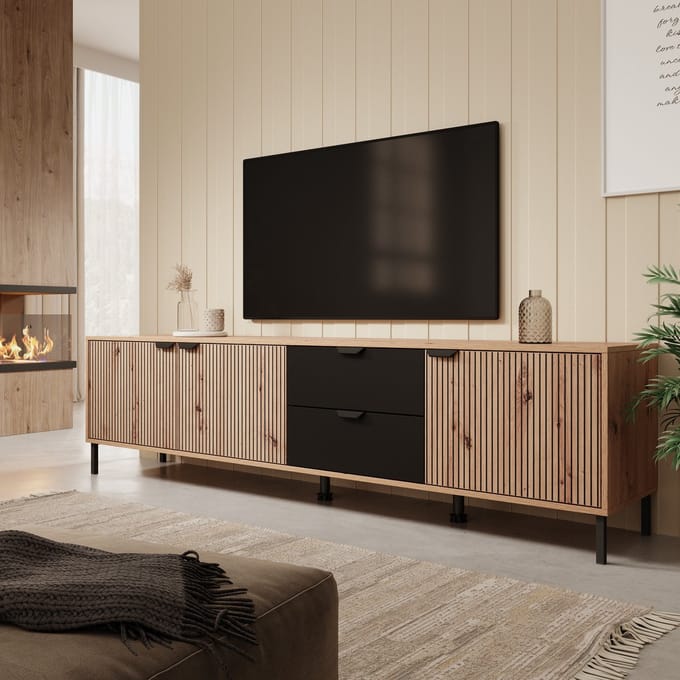 Meubella - TV-Meubel Malaika - Eiken - 208 cm