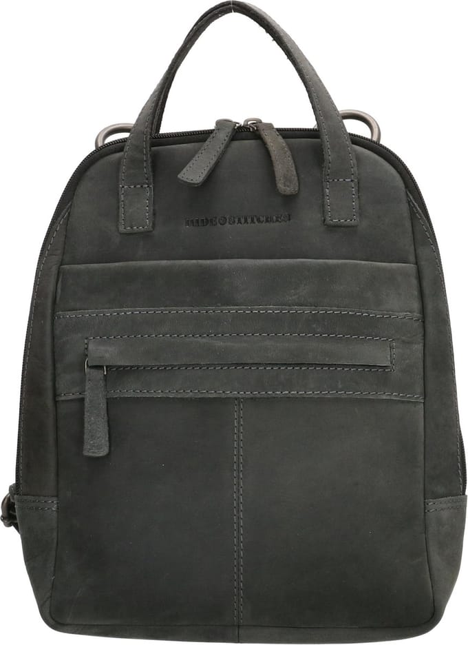 Hide & Stitches Idaho Shopper - 100% Leer - Zwart