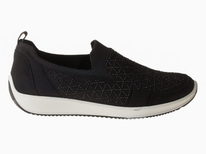 Ara Zwart Mocassin Diamant maat 37