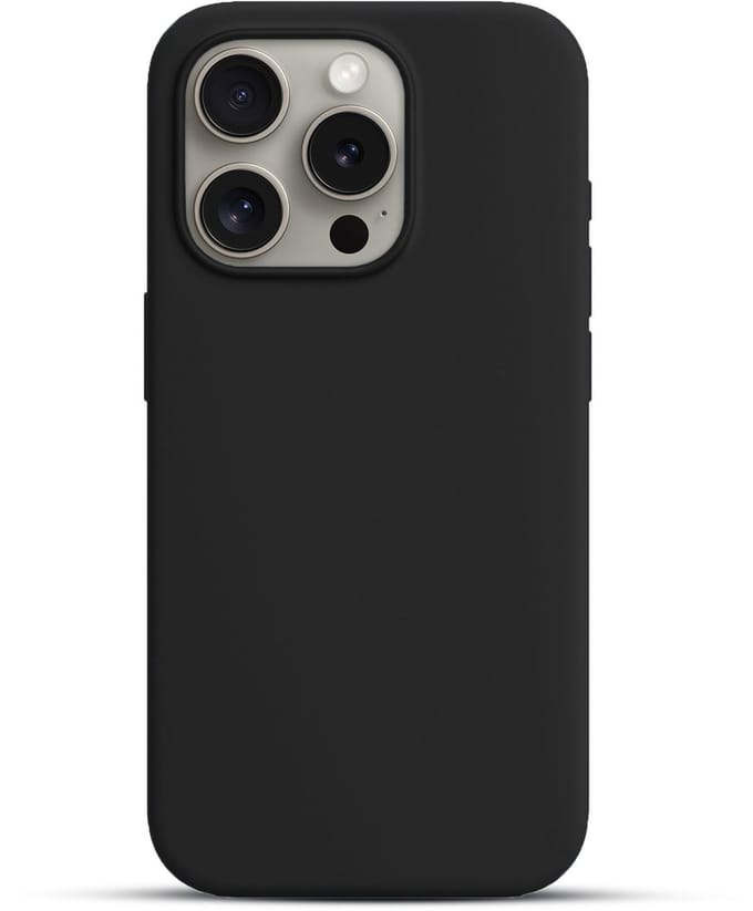 Solidenz Zwart Siliconen Case geschikt voor iPhone 16 Pro Max hoesje compatibel met MagSafe - Midnight Black