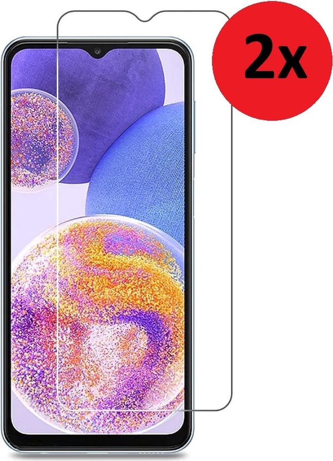 Geschikt voor Samsung Galaxy A05s Screenprotector - A05s Screen Protector Tempered Beschermglas 2x