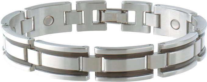 Magneet Armband Executive Black Stripe - L